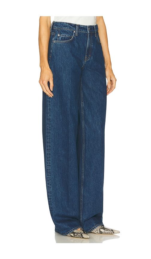 Rey Mid Rise Trouser in Blue. - size 24 (also in 25, 26, 27) - GRLFRND - Modalova