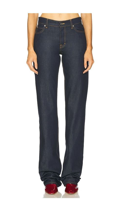 Graham Low Rise Straight Cuffed in Blue. - size 26 (also in 27) - GRLFRND - Modalova