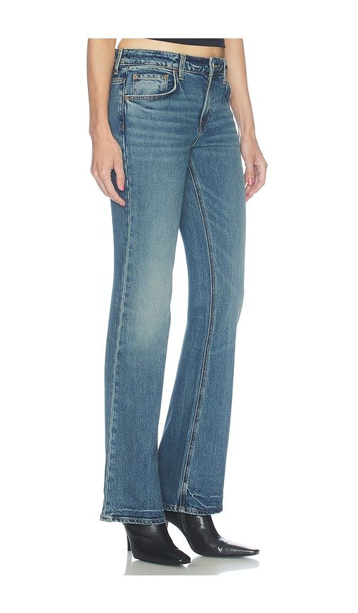 Melanie Low Rise Boot Cut in Blue. - size 23 (also in 24, 25, 26, 27, 28, 29, 30, 31, 32) - GRLFRND - Modalova