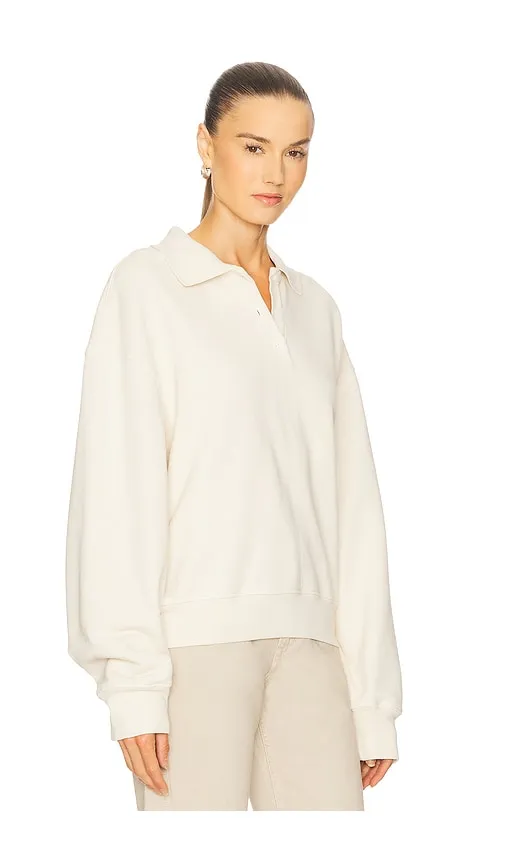 Polo Sweatshirt in Ivory. - size L (also in M, S, XL, XS) - GRLFRND - Modalova