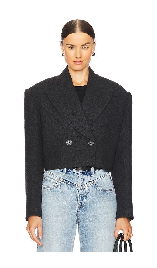 X Emily Gemma The Short Coat in Grey. - size L (also in XL) - GRLFRND - Modalova