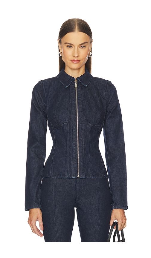 Danielle Bustier Jacket in Blue. - size S (also in XS, XXS) - GRLFRND - Modalova