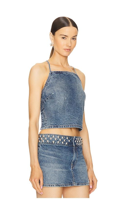 Yoli Cross Back Cami in Denim-Medium. - size L (also in XL, XXS) - GRLFRND - Modalova