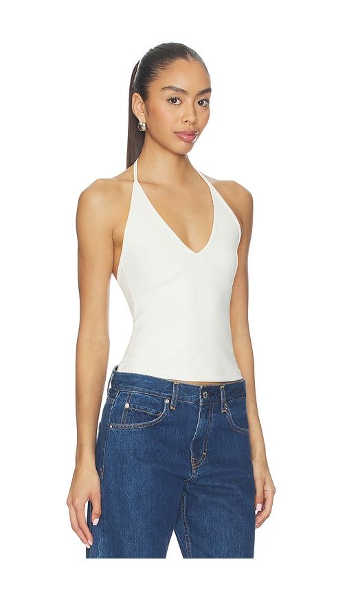 Halter Tank in Ivory. - size L (also in M, XL, XS) - GRLFRND - Modalova
