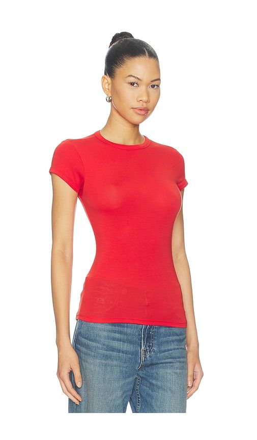 Crew Neck Slim Fit Tee in Red. - size L (also in M, S, XL, XS, XXS) - GRLFRND - Modalova