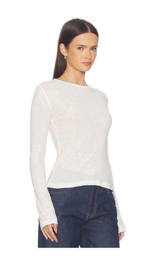 Sheer Crew Neck Tee in Cream. - size XXS (also in XS, S, M, L, XL) - GRLFRND - Modalova