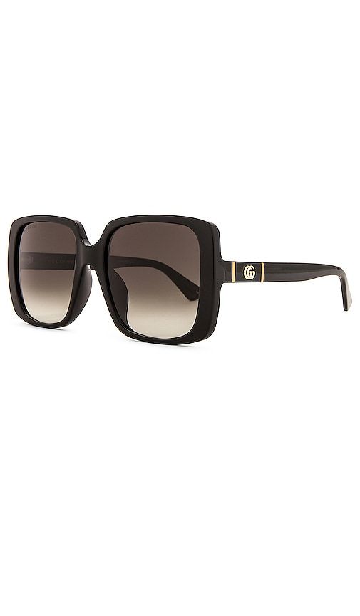 Lines Square Sunglasses in Black - Gucci - Modalova