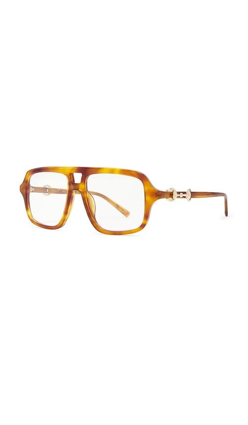 Gucci Shield Eyeglasses in Brown - Gucci - Modalova