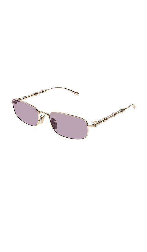 Rectangular Sunglasses in Pink - Gucci - Modalova