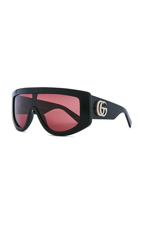 Gucci Mask Sunglasses in Black - Gucci - Modalova