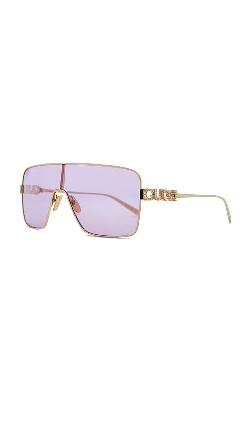 Mask Sunglasses in Metallic - Gucci - Modalova