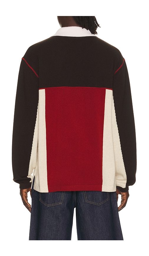 Color Block Rugby in Chocolate,Red. - size L (also in M, S, XL/1X, XXL/2X) - Guest In Residence - Modalova