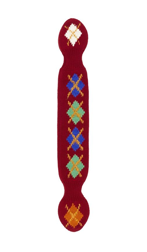 Argyle Bowtie Scarf in Red - Guest In Residence - Modalova