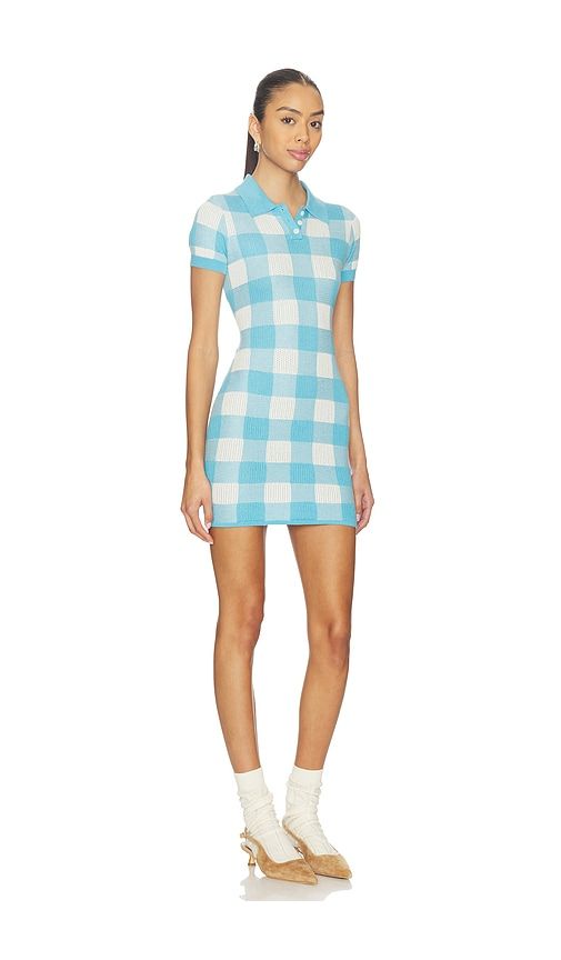 Gingham Polo Dress in Blue. - size M (also in S) - Guest In Residence - Modalova