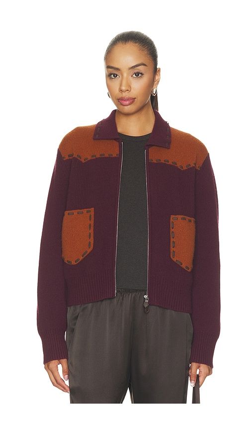 Saddle Up Jacket in Burgundy. - size L (also in M, S, XS) - Guest In Residence - Modalova