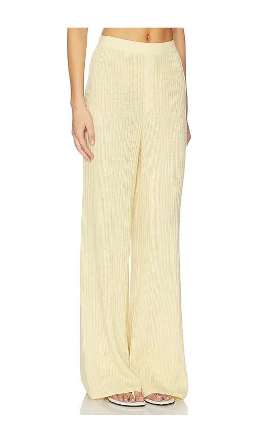Rib Everywear Pant in Lemon. - size L (also in M, S, XS) - Guest In Residence - Modalova