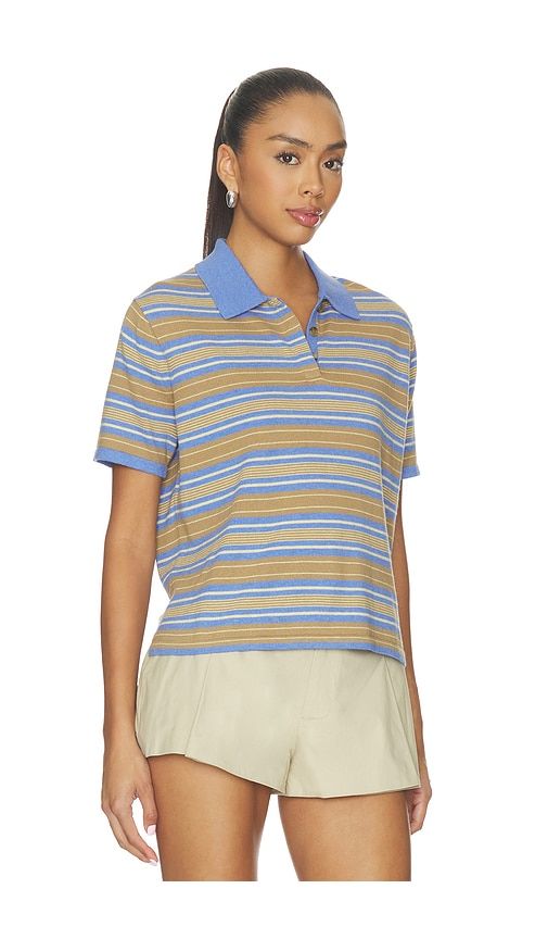 Short Sleeve Stripe Rugby Tee in Blue. - size L (also in S) - Guest In Residence - Modalova