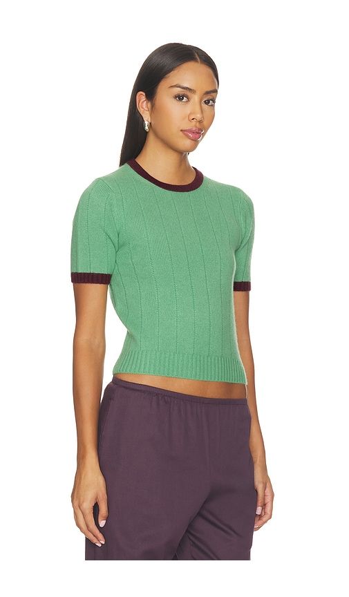 Rib Ringer Tee in Green. - size L (also in M, S, XS) - Guest In Residence - Modalova