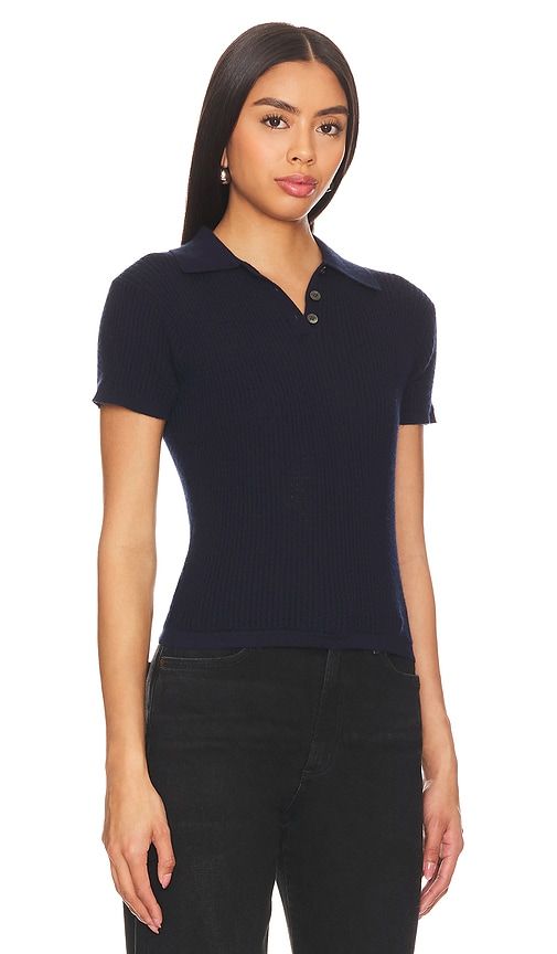 Shrunken Polo Top in Navy. - size L (also in XL) - Guest In Residence - Modalova