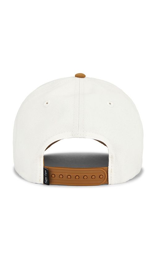 Stacked Bubble Logo Two Tone 5 Panel Hat in Brown,White - Happy Caps - Modalova