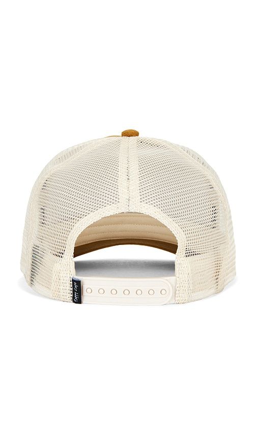 Leather Studded Script Meshback in Brown - Happy Caps - Modalova
