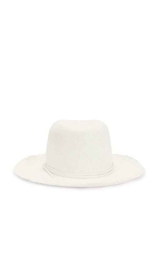 Fringed Pammy Panama Fedora Hat in Cream - Hat Attack - Modalova