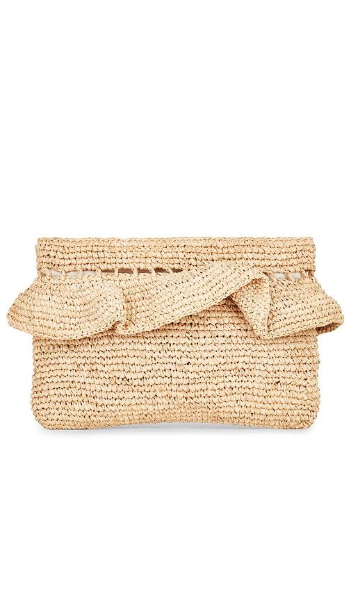Hat Attack Ruffle Clutch in Tan - Hat Attack - Modalova