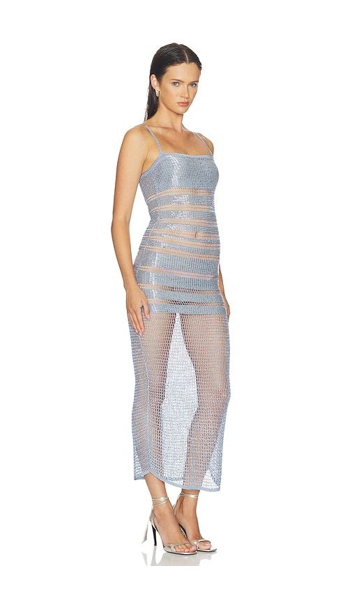 Gradiated Embellished Dress in Grey. - size L (also in M, S, XS) - HAELO - Modalova