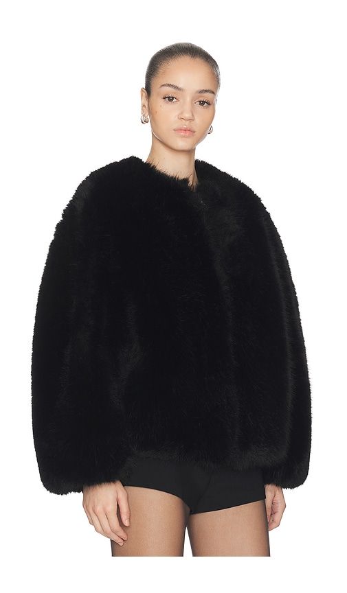 Long Hair Faux Fur Bomber in . - size L (also in M, XXS) - HAELO - Modalova
