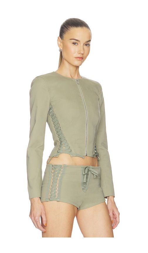 Lace Up Jacket in Surplus Khaki in . - size L (also in M, S, XL, XS, XXS) - HAELO - Modalova