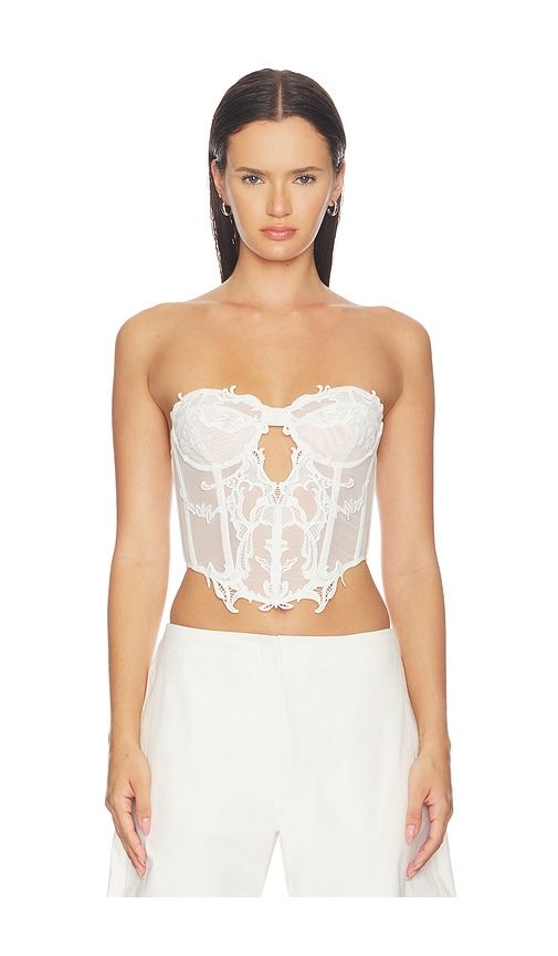 Wing Lace Crop Corset in . - size L (also in M, S, XL, XS, XXS) - HAELO - Modalova