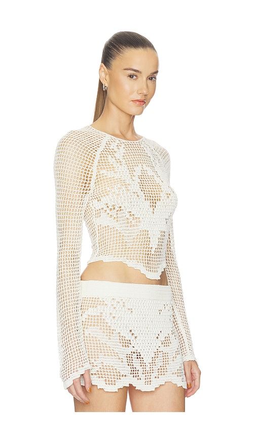 Crochet LS Top in . - size L (also in M, S, XS) - HAELO - Modalova