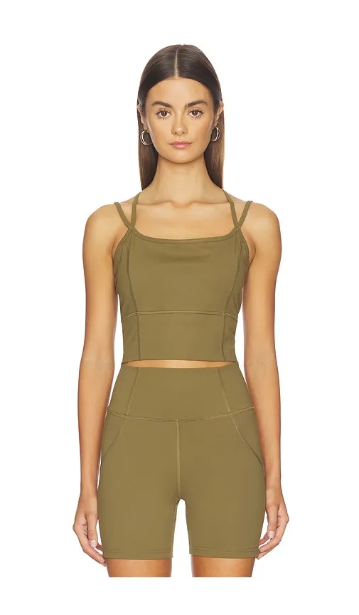 Hattie Longline Top in Olive. - size L (also in M, S, XL, XS) - Halfdays - Modalova