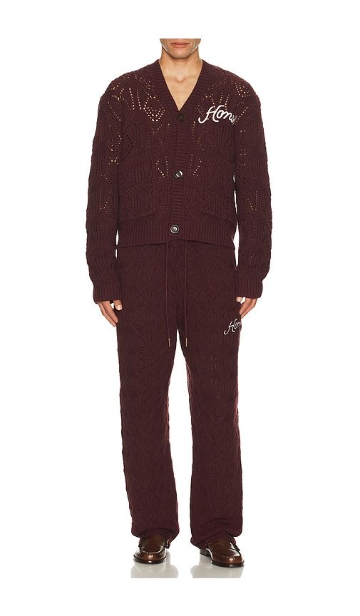 Cable Cardigan in Wine. - size M (also in XL/1X, XXL/2X) - Honor The Gift - Modalova