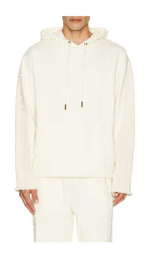 Denim Panel Hoodie in Cream. - size L (also in M, S, XL/1X, XXL/2X) - Honor The Gift - Modalova