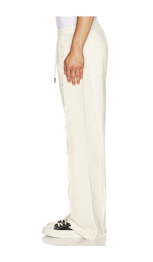 Denim Panel Flare Sweatpant in Cream. - size L (also in M, S, XL/1X, XXL/2X) - Honor The Gift - Modalova