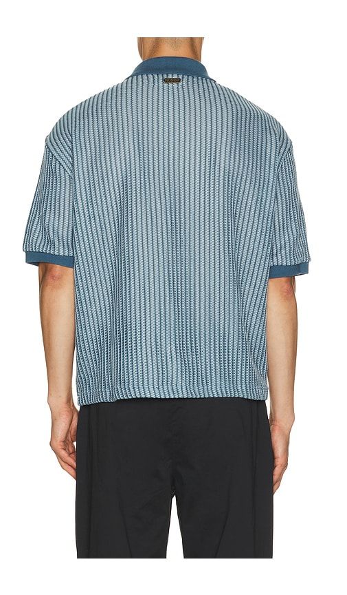 Striped Knit Polo in Blue. - size L (also in M, S, XL/1X, XXL/2X) - Honor The Gift - Modalova