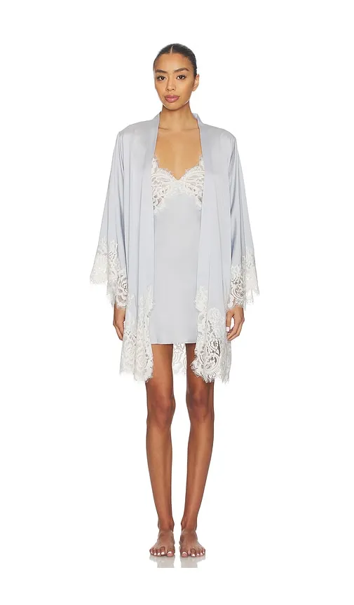 Peyton Short Robe in Blue. - size L (also in M, S, XL, XS) - homebodii - Modalova