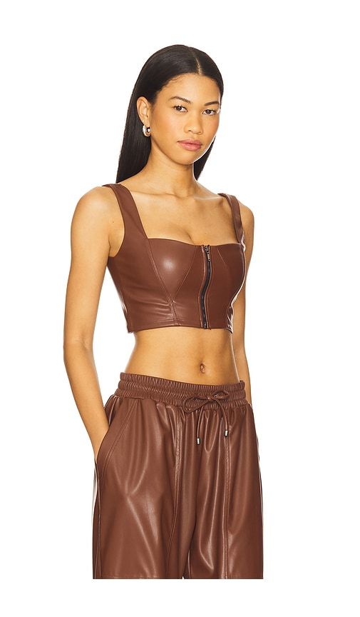 Leather Bustier in Brown. - size XL (also in XS) - Heroine Sport - Modalova