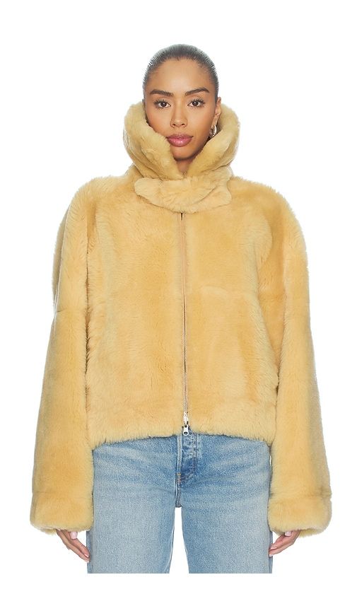 Shearling Bomber Jacket in Yellow. - size L (also in M, S, XS) - Helmut Lang - Modalova