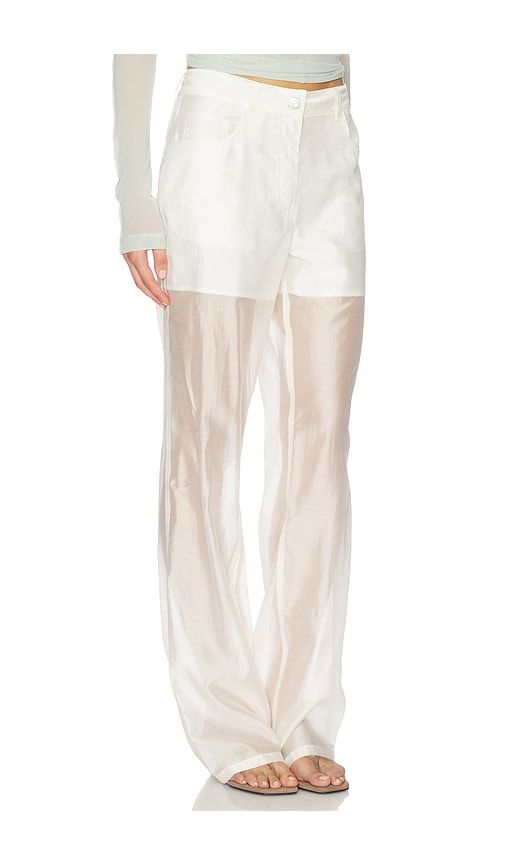 Sheer Bootcut Pant in White. - size 2 (also in 4, 6, 8) - Helmut Lang - Modalova