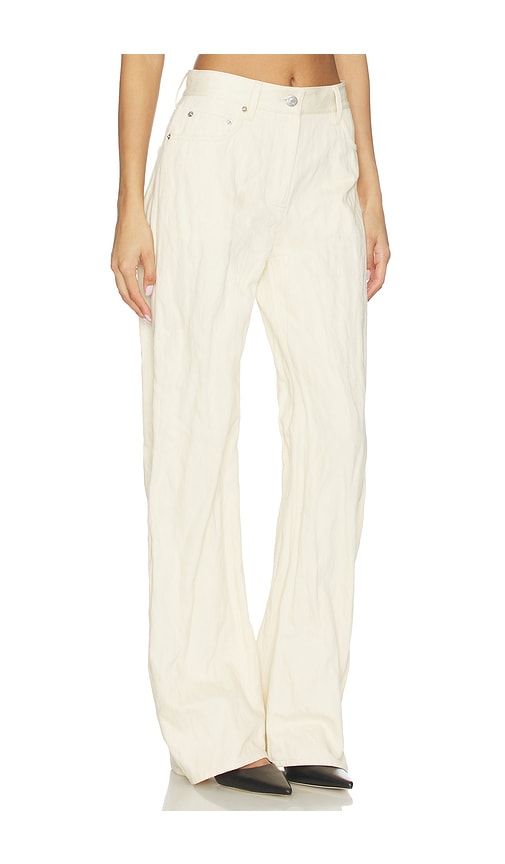 Crushed Relaxed Bootcut Pant in Cream. - size 24 (also in 26, 27, 28) - Helmut Lang - Modalova