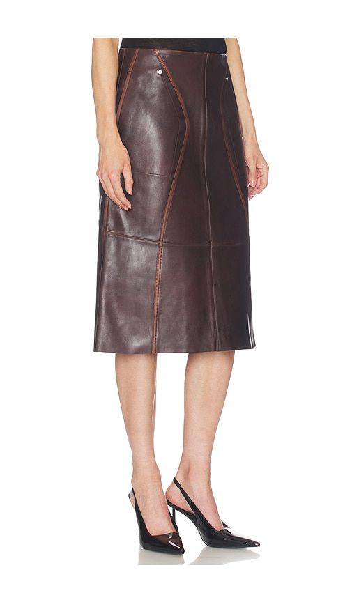 Leather Skirt in Brown. - size 0 (also in 2, 4, 6) - Helmut Lang - Modalova