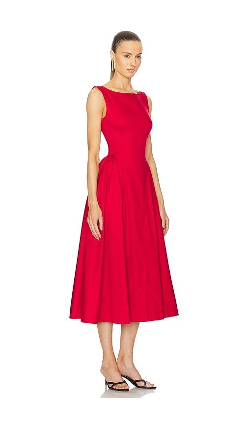 Stretch Cotton Sateen Midi Dress in . - size S (also in XS) - Helsa - Modalova