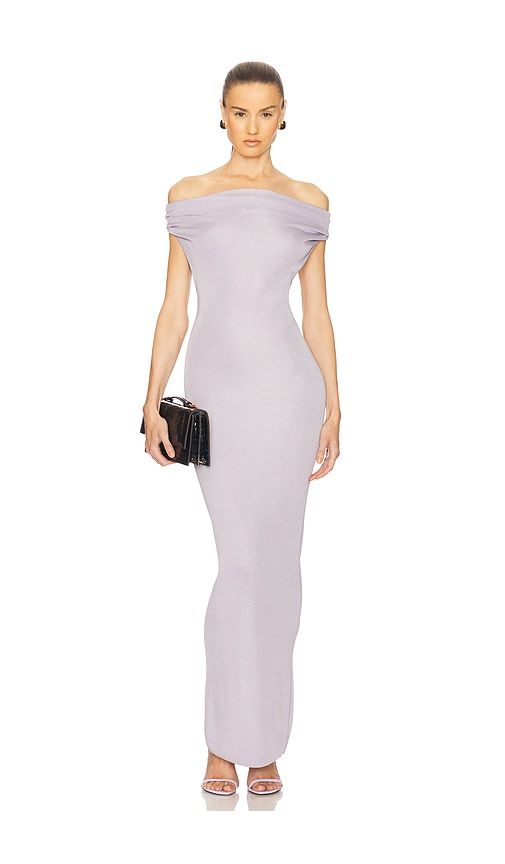 Aaliyah Maxi Knit Dress in Metallic ,Lavender. - size L (also in M, S, XL) - Helsa - Modalova