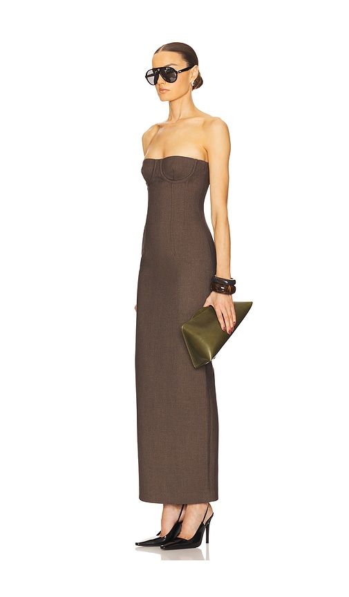 The Linear Suiting Dress in Brown. - size L (also in XL) - Helsa - Modalova