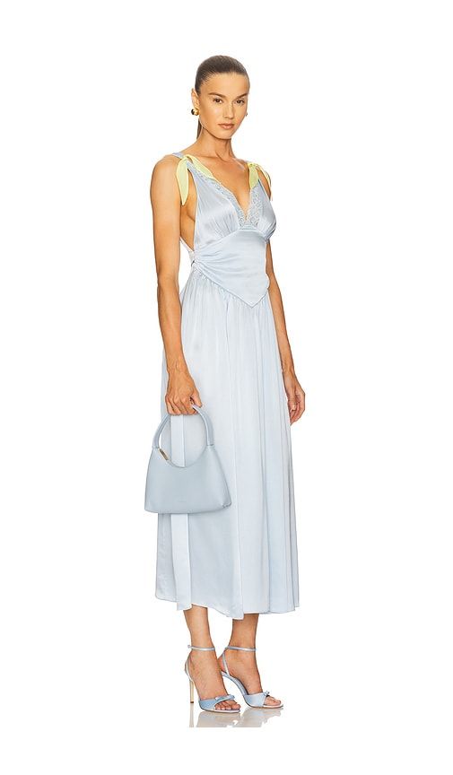 The Silk Celeste Dress in Baby Blue. - size L (also in M, XL) - Helsa - Modalova