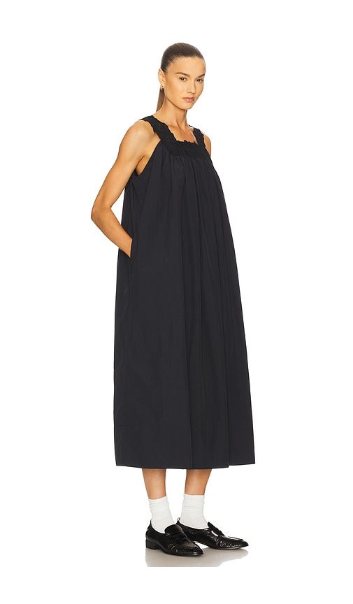 Midi Dress With Lace in Tech Poplin in . - size L (also in M) - Helsa - Modalova
