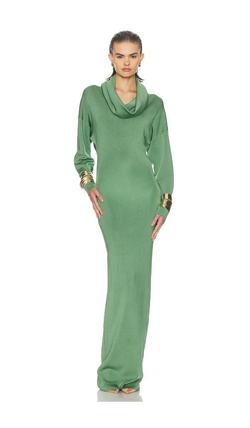 Emmalynn Cowl Shine Gown in Sage. - size S (also in XS) - Helsa - Modalova