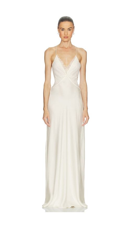 Mix Media Slip Dress in . - size L (also in M, XL, XS) - Helsa - Modalova